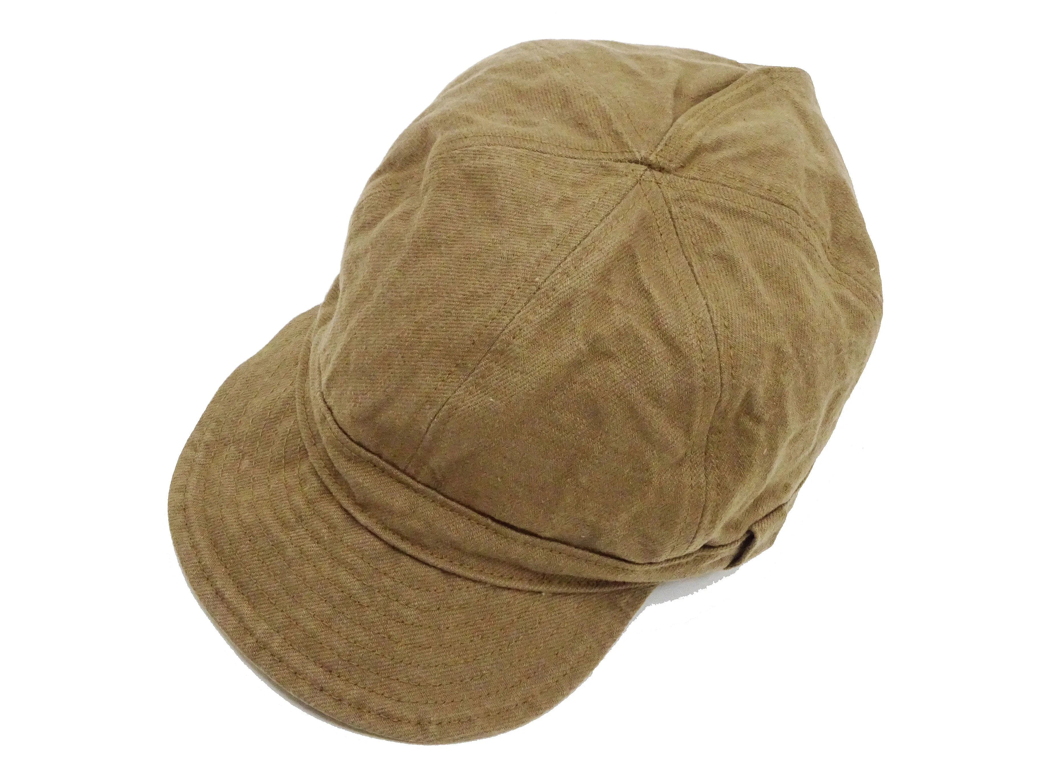 Samurai Jeans Work Cap Men's Casual Sulfur-Dyed Heavy-Weight Cotton Chino Work Hat SJ201WC-42CPII Khaki